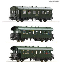 H0 3er-Set Personenwagen PKP