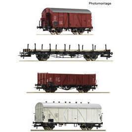 H0 4er-Set Güterwagen PKP