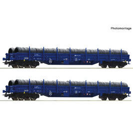 H0 2er-Set Rungenwagen PKP