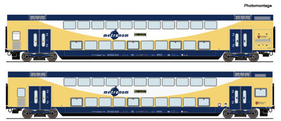 H0 2er-Set Doppelst. metronom