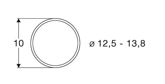 Haftringsatz  12,5 bis 13,8mm