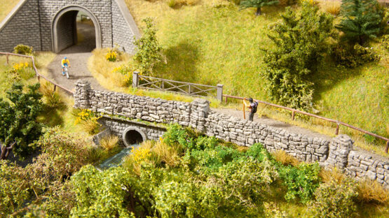 Feldsteinmauer  aus Kunststof