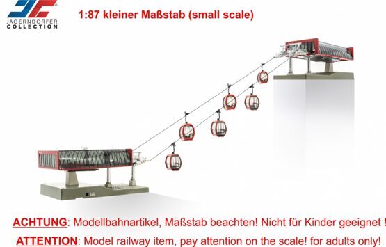Seilbahn H0 D-Line Set rot/sc