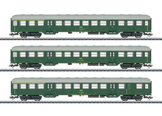 H0 3er-Set Personenwagen CFL