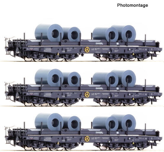 H0 3er-Set Schwerlastwagen DB